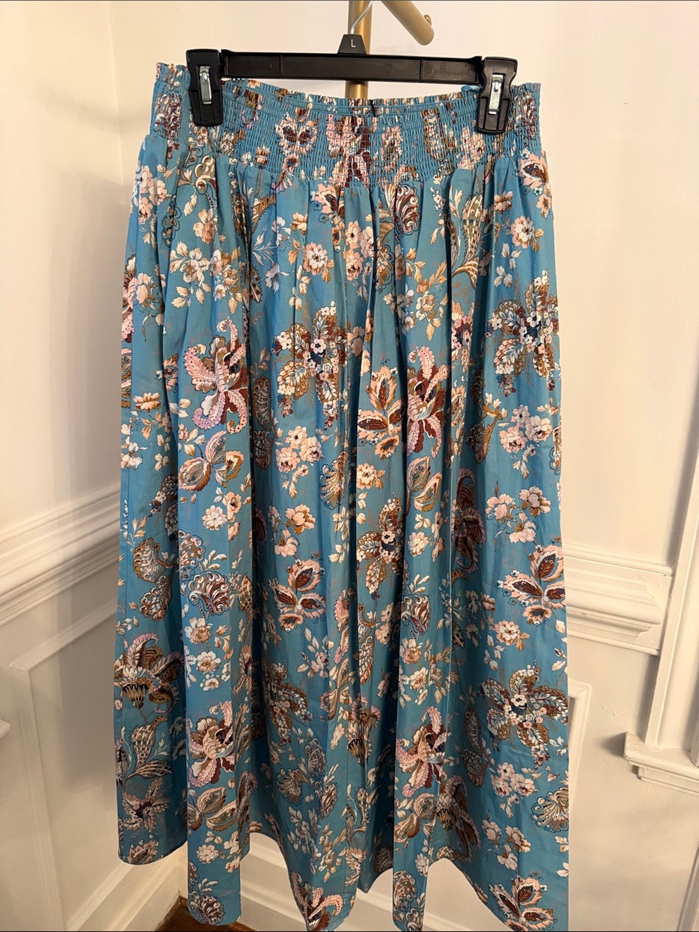 Dream Garden Maxi Skirt with Elastic Waistband
